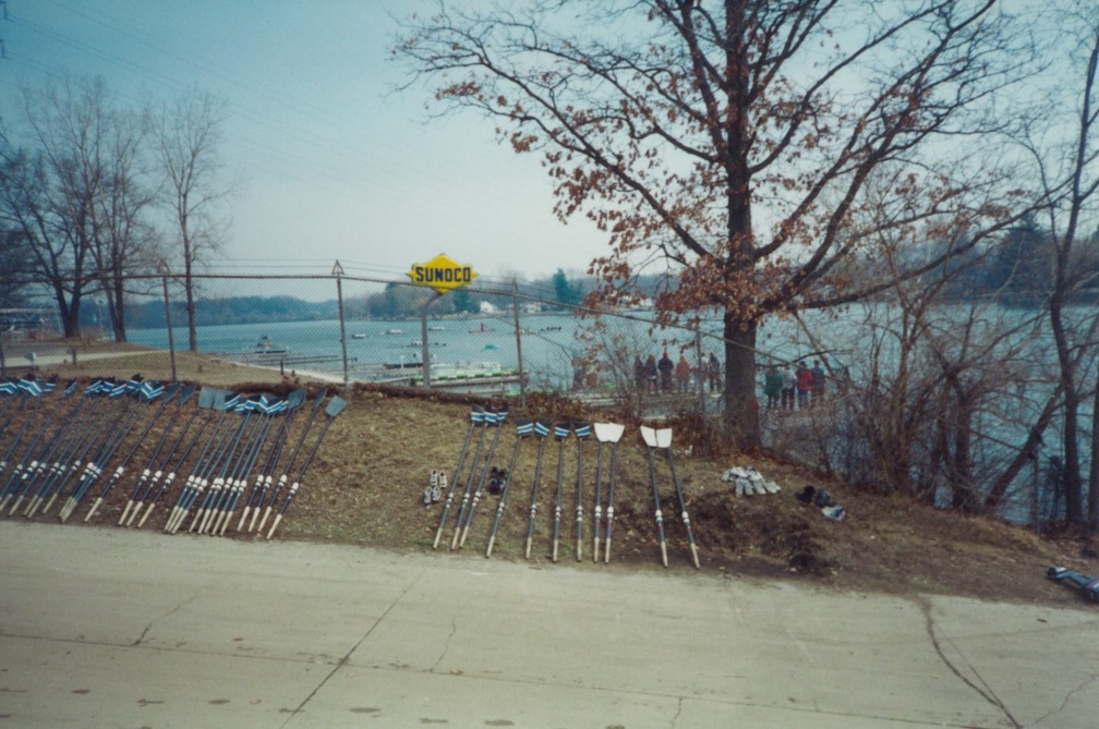 Sunoco Sign and Grand Valley State Oars